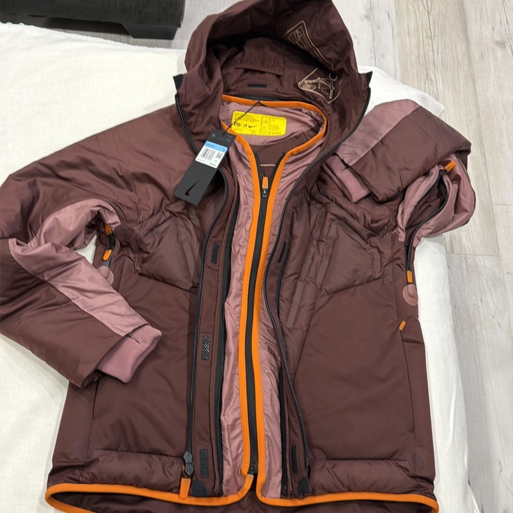 Men's Brown Jacket with Hood - Picture 6 of 14